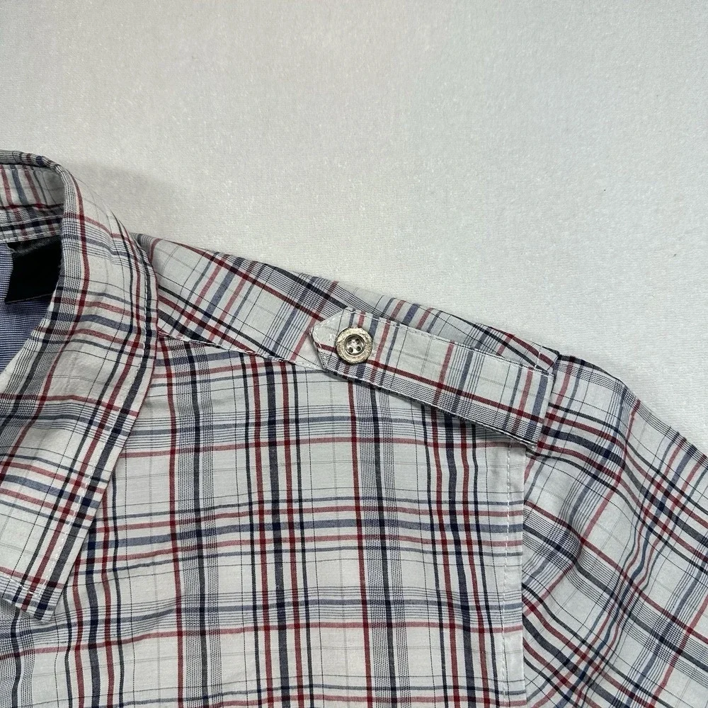 L.R. Scoop Red Shirt XL Western Cowboy Rodeo Button Down Long‎ Sleeve Casual